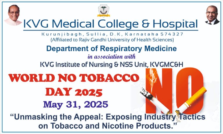 Department of Respiratory Medicine conducted World No Tobacco Day 2025
